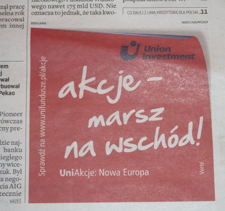 popis możliwości działu marketingu Union Investment