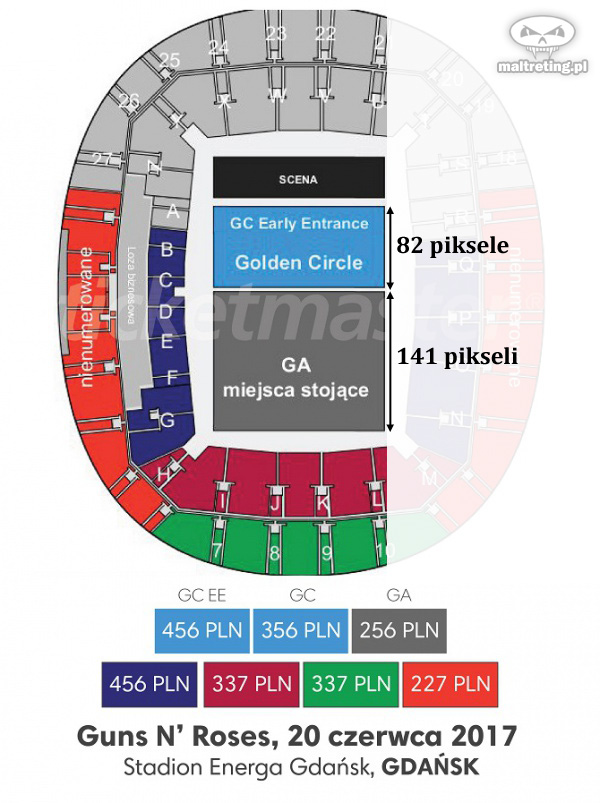 Guns N'Roses Golden Circle Mapka Analiza