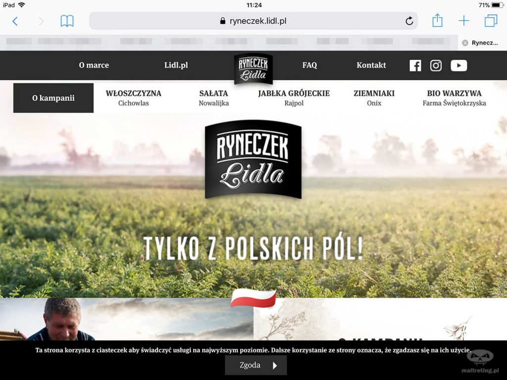 Ryneczek Lidla - www - tylko z polskich pól