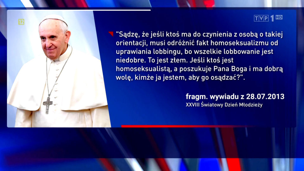 LGBT - cytat z papieża